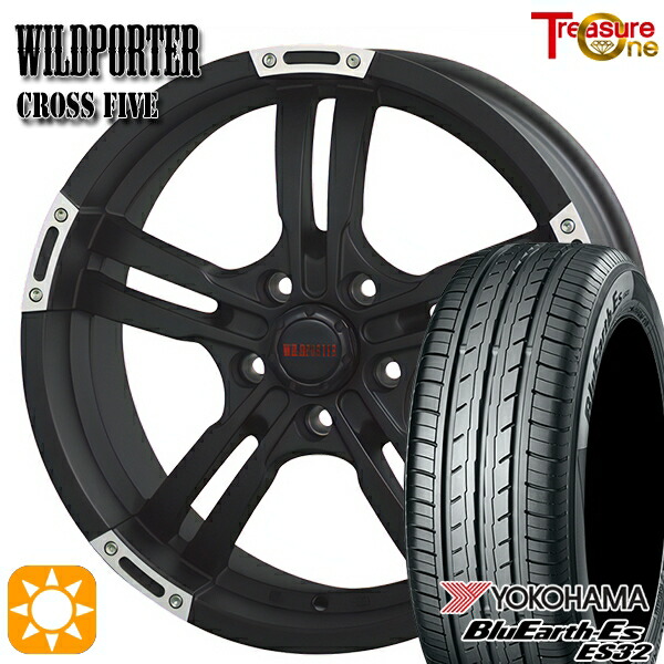 【取付対象】エクストレイル フォレスター 225/60R17 99H ヨコハマ ブルーアース ES32 トレジャーワン ワイルドポーター クロスファイブ MBP 17インチ 7.5J 5H114.3 サマータイヤホイールセット |エムオートギャラリー