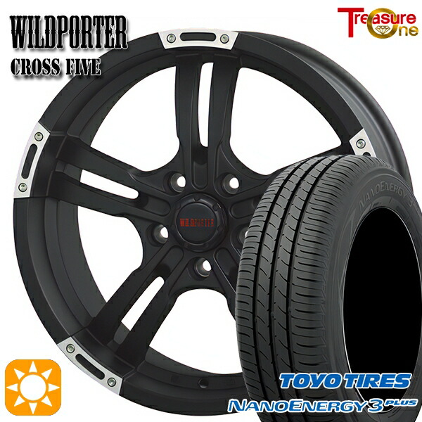 【取付対象】ヴェゼル オデッセイ 215/60R16 95H トーヨー ナノエナジー3プラス トレジャーワン ワイルドポーター クロスファイブ MBP 16インチ 7.0J 5H114.3 サマータイヤホイールセット