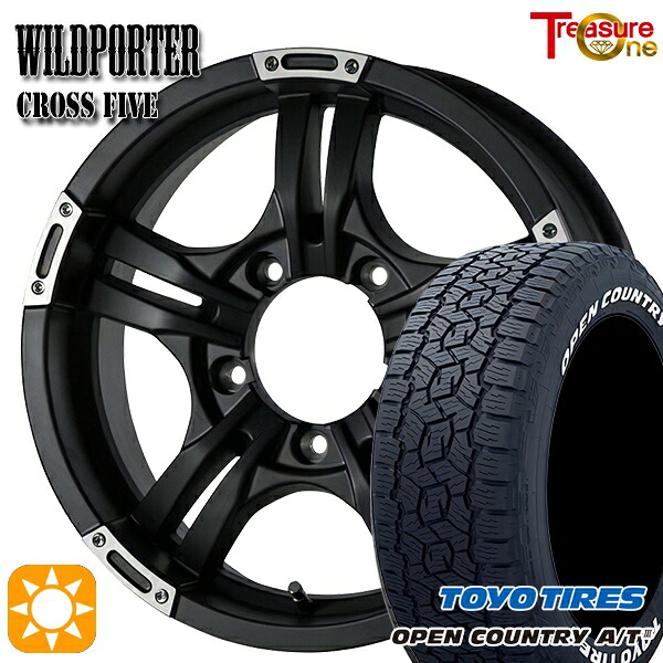 【取付対象】ジムニー 175/80R16 91S トーヨー オープンカントリーA/T3 ホワイトレター トレジャーワン ワイルドポーター クロスファイブ MBP 16インチ 5.5J 5H139.7 サマータイヤホイールセット
