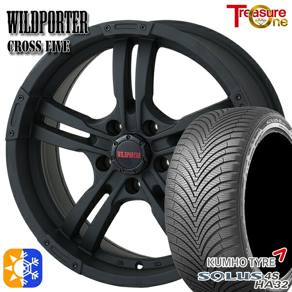225/65R17 106V XL クムホ ソルウス 4S HA32 SUV トレジャーワン ワイルドポーター クロスファイブ MBK 17インチ 7.5J 5H114.3 オールシーズンタイヤホイールセット ｜エムオートギャラリー