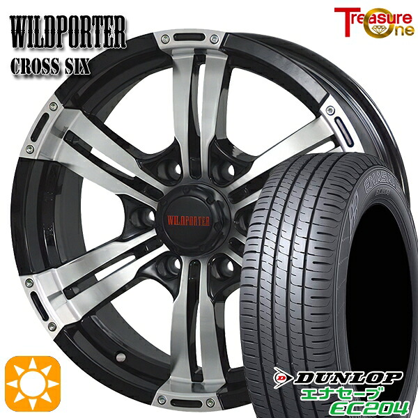 【取付対象】NV350キャラバン 215/60R17 96V ダンロップ エナセーブ EC204 トレジャーワン ワイルドポーター クロスシックス BP 17インチ 6.5J 6H139.7 +48 サマータイヤホイールセット