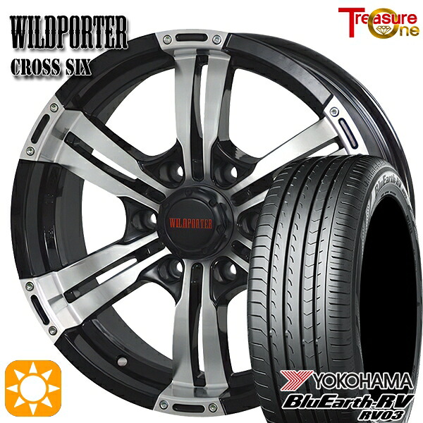 【取付対象】NV350キャラバン 215/60R17 96H ヨコハマ ブルーアース RV03 トレジャーワン ワイルドポーター クロスシックス BP 17インチ 6.5J 6H139.7 +48 サマータイヤホイールセット |エムオートギャラリー