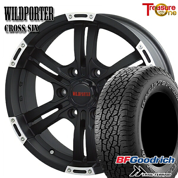 【取付対象】プラド ハイラックス 265/65R17 112T ORWL BFグッドリッチ トレールテレーン トレジャーワン ワイルドポーター クロスシックス マットブラックポリッシュ 17インチ 8.0J 6H139.7 サマータイヤホイールセット |エムオートギャラリー