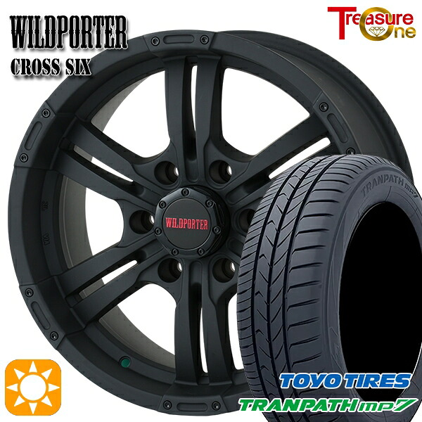 【取付対象】200系ハイエース 215/60R17 96H トーヨー トランパス mp7 トレジャーワン ワイルドポーター クロスシックス マットブラック 17インチ 6.5J 6H139.7 +38 サマータイヤホイールセット |エムオートギャラリー