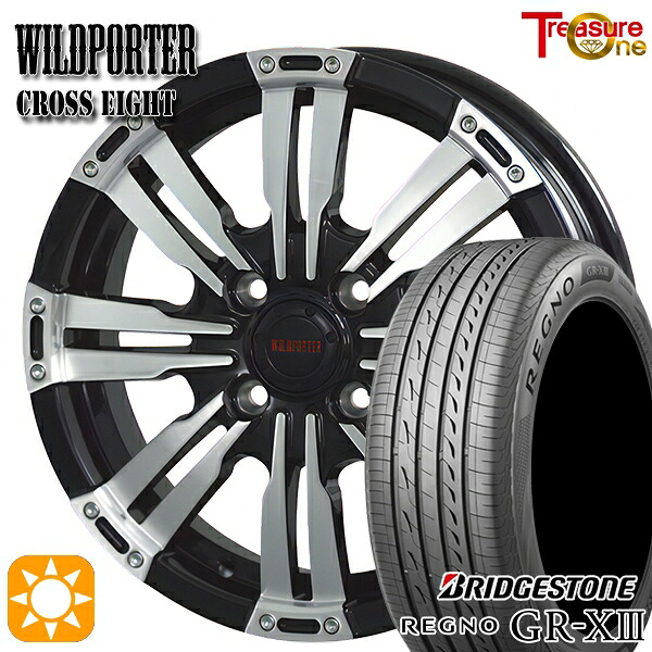 【取付対象】155/65R14 75H ブリヂストン レグノ GR-X3 トレジャーワン ワイルドポーター クロスエイト ブラックポリッシュ 14インチ 4.5J 4H100 サマータイヤホイールセット |エムオートギャラリー