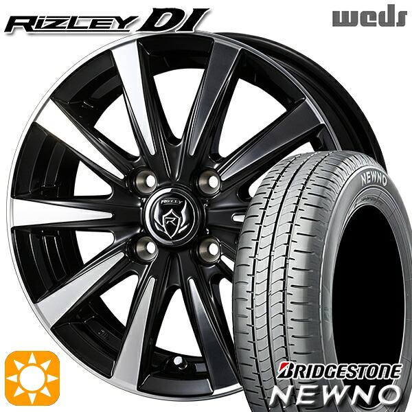 【取付対象】195/45R16 84V ブリヂストン ニューノ Weds ライツレーDI ブラックポリッシュ 16インチ 6.0J 4H100 サマータイヤホイールセット |エムオートギャラリー