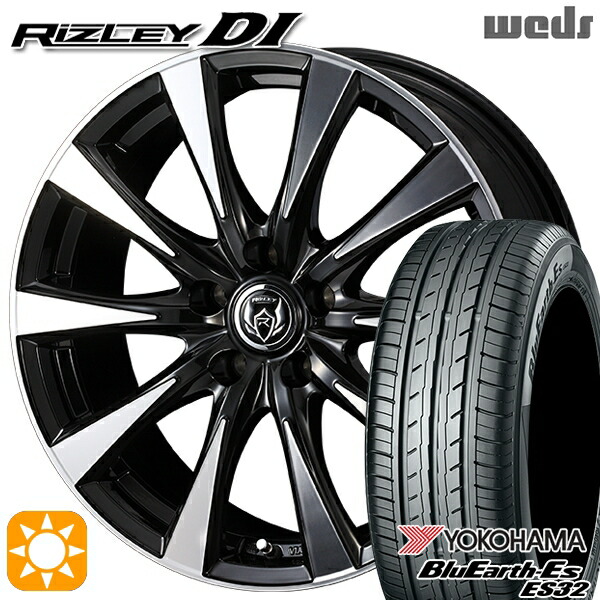 【取付対象】プリウス カローラ 195/65R15 91S ヨコハマ ブルーアース ES32 Weds ライツレーDI ブラックポリッシュ 15インチ 6.0J 5H100 サマータイヤホイールセット ｜エムオートギャラリー