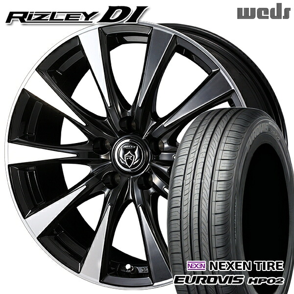 【取付対象】195/65R15 ネクセン ロードストーン ユーロビズ HP02 Weds ライツレーDI ブラックポリッシュ 15インチ 6.0J 5H100 サマータイヤホイールセット