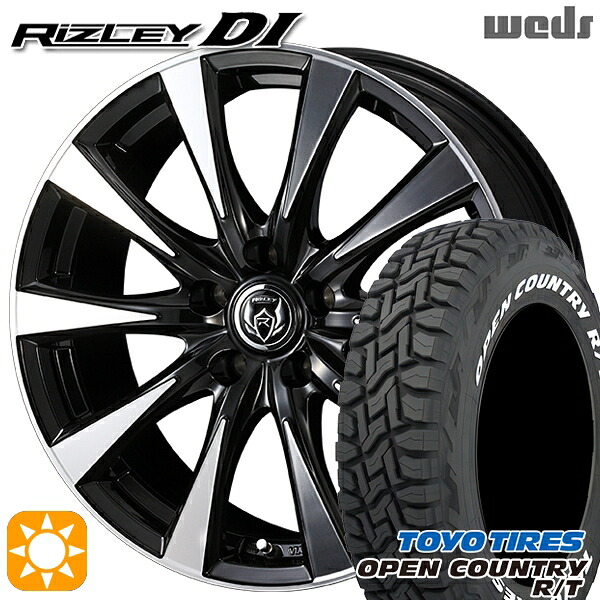 【取付対象】235/70R16 106Q トーヨー オープンカントリー R/T ホワイトレター Weds ライツレーDI ブラックポリッシュ 16インチ 6.5J 5H114.3 サマータイヤホイールセット |エムオートギャラリー