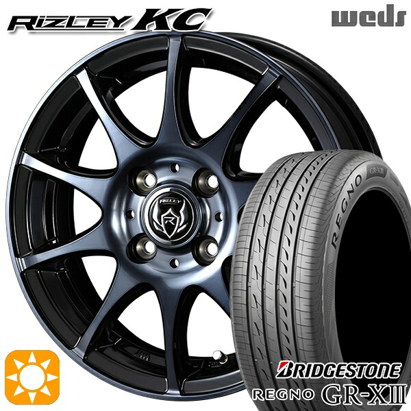 【取付対象】アクア ヤリス 185/60R15 84H ブリヂストン レグノ GR-X3 Weds ライツレーKC ブラックポリッシュBC 15インチ 5.5J 4H100 +42サマータイヤホイールセット ｜エムオートギャラリー
