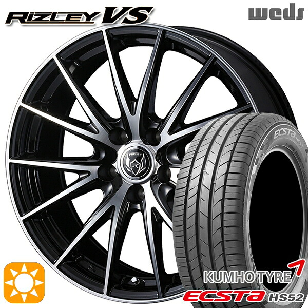 【取付対象】フォレスター 215/60R17 100V XL クムホ エクスタ HS52 Weds ライツレーVS ブラックメタリックポリッシュ 17インチ 7.0J 5H100 サマータイヤホイールセット ｜エムオートギャラリー