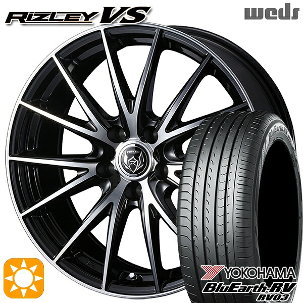 【取付対象】225/65R17 102H ヨコハマ ブルーアース RV03 Weds ライツレーVS ブラックメタリックポリッシュ 17インチ 7.0J 5H114.3 サマータイヤホイールセット |エムオートギャラリー