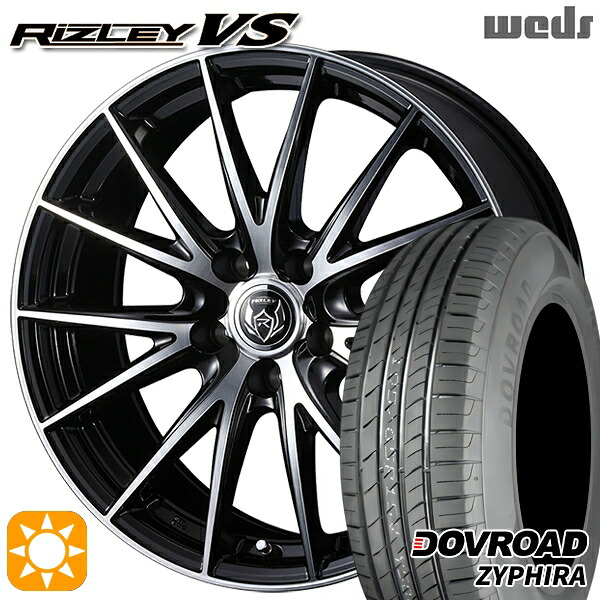 【取付対象】プリウス カローラ 195/65R15 91V DOVROAD ザイファイラ Weds ライツレーVS ブラックメタリックポリッシュ 15インチ 6.0J 5H100 サマータイヤホイールセット ｜エムオートギャラリー