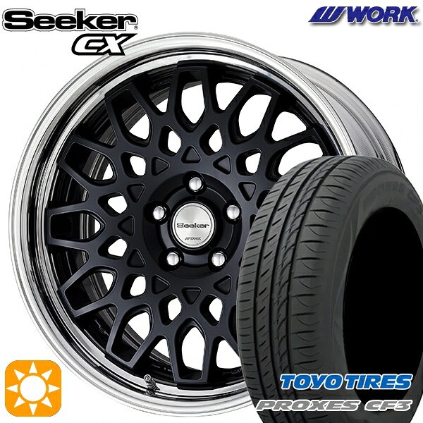 【取付対象】リーフ レヴォーグ 215/50R17 95V XL トーヨー プロクセス CF3 WORK シーカー CX マットブラック 17インチ 7.0J 5H114.3 サマータイヤホイールセット