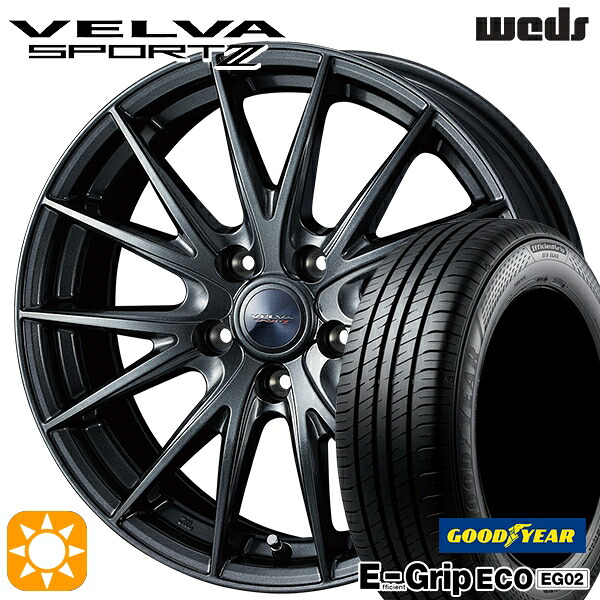 【取付対象】フリードクロスター 185/65R15 88H グッドイヤー エフィシェントグリップ EG02 Weds ヴェルバスポルト2 ディープメタルII 15インチ 6.0J 5H114.3 +43 サマータイヤホイールセット |エムオートギャラリー