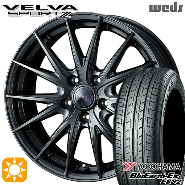 【取付対象】215/65R16 98H ヨコハマ ブルーアース ES32 Weds ヴェルバスポルト2 ディープメタルII 16インチ 6.5J 5H114.3 サマータイヤホイールセット