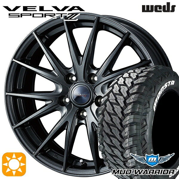 【取付対象】235/70R16 104/101Q LT RWL モンスタ マッドウォーリアー Weds ヴェルバスポルト2 ディープメタルII 16インチ 6.5J 5H114.3 サマータイヤホイールセット