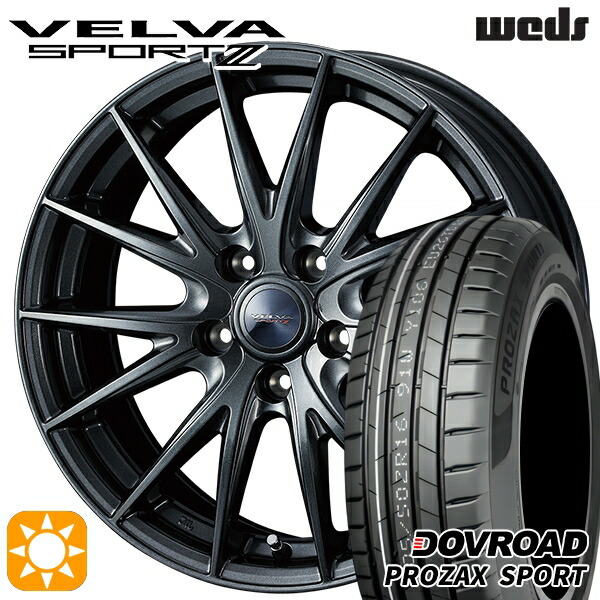 【取付対象】フォレスターSK9/SKE エクストレイル 225/55R17 101W XL DOVROAD プロザックススポーツ Weds ヴェルバスポルト2 ディープメタルII 17インチ 7.0J 5H114.3 サマータイヤホイールセット