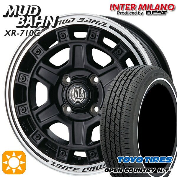 【取付対象】ハスラー ソリオ 165/60R15 77H トーヨー オープンカントリー H/T2 WR インターミラノ マッドバーン XR-710C MBK/RP 15インチ 5.0J 4H100 +45 サマータイヤホイールセット |エムオートギャラリー