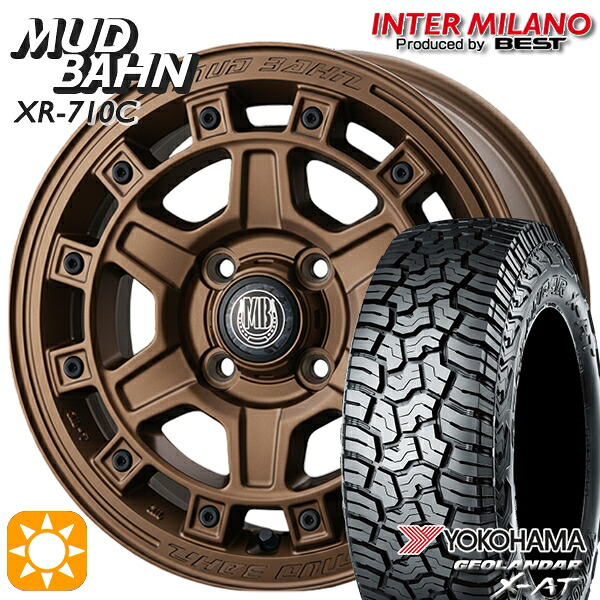 【取付対象】アゲトラ 155/65R14 ヨコハマ ジオランダーX-AT G016 インターミラノ マッドバーン XR-710C BBR 14インチ 5.0J 4H100 +45 サマータイヤホイールセット |エムオートギャラリー