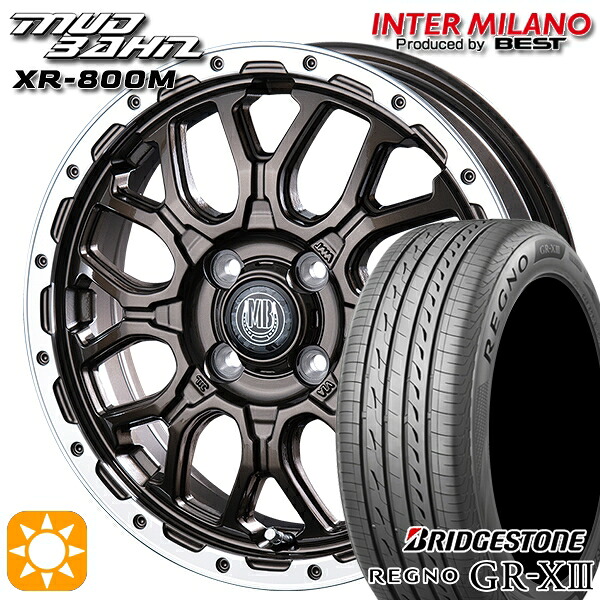 【取付対象】165/55R15 75V ブリヂストン レグノ GR-X3 インターミラノ マッドバーン XR-800M GBR/RP 15インチ 4.5J 4H100 サマータイヤホイールセット ｜エムオートギャラリー