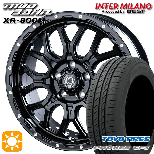 【取付対象】リーフ レヴォーグ 215/50R17 95V XL トーヨー プロクセス CF3 インターミラノ マッドバーン XR-800M MBK/PP 17インチ 7.0J 5H114.3 サマータイヤホイールセット 85,635円