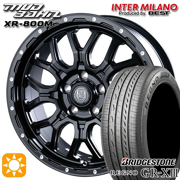 【取付対象】リーフ レヴォーグ 215/50R17 95V XL ブリヂストン レグノ GR-X3 インターミラノ マッドバーン XR-800M MBK/PP 17インチ 7.0J 5H114.3 サマータイヤホイールセット ｜エムオートギャラリー