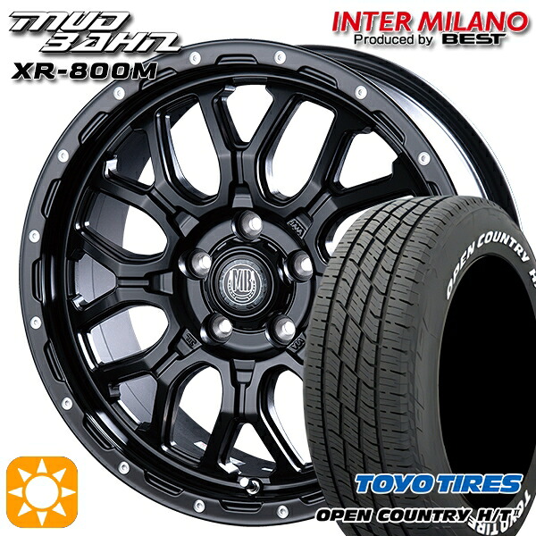 【取付対象】205/55R17 95H XL トーヨー オープンカントリー H/T2 WL インターミラノ マッドバーン XR-800M MBK/PP 17インチ 7.0J 5H114.3 サマータイヤホイールセット