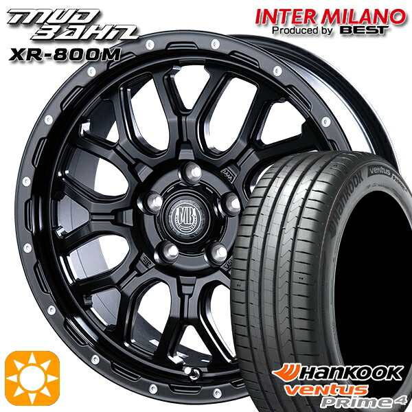 【取付対象】215/45R17 91W XL ハンコック veNtus PRime4 K135 インターミラノ マッドバーン XR-800M MBK/PP 17インチ 7.0J 5H114.3 サマータイヤホイールセット |エムオートギャラリー