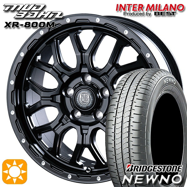 【取付対象】225/60R17 99H ブリヂストン ニューノ インターミラノ マッドバーン XR-800M MBK/PP 17インチ 7.0J 5H114.3 サマータイヤホイールセット