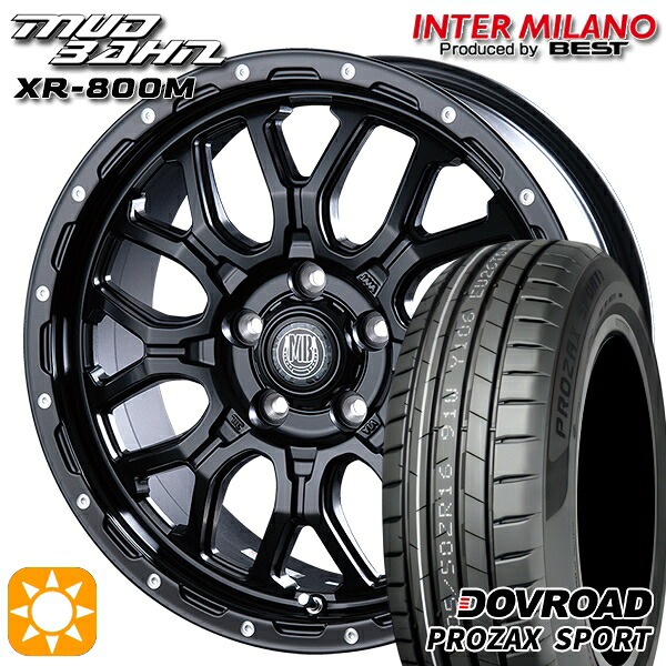 【取付対象】フォレスターSK9/SKE エクストレイル 225/55R17 101W XL DOVROAD プロザックススポーツ インターミラノ マッドバーン XR-800M MBK/PP 17インチ 7.0J 5H114.3 サマータイヤホイールセット ｜エムオートギャラリー