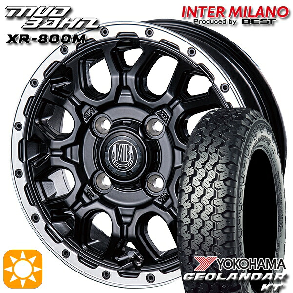 【取付対象】軽トラ 145/80R12 80/78N ヨコハマ ジオランダーKT Y828C インターミラノ マッドバーン XR-800M MBK/RP 12インチ 4.0J 4H100 サマータイヤホイールセット ｜エムオートギャラリー
