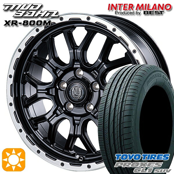 【取付対象】新型プリウス195/60R17 90H トーヨー プロクセス CL1 SUV インターミラノ マッドバーン XR-800M MBK/RP 17インチ 7.0J 5H114.3 サマータイヤホイールセット ｜エムオートギャラリー