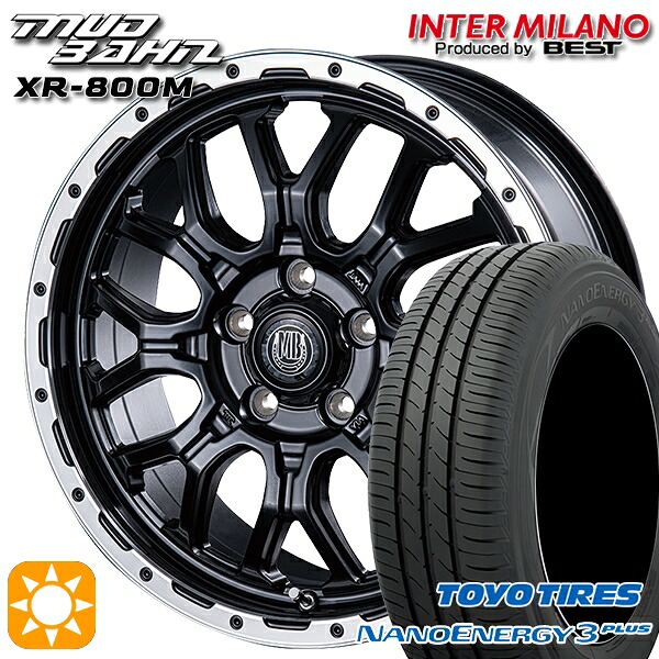 【取付対象】215/55R17 94V トーヨー ナノエナジー3プラス インターミラノ マッドバーン XR-800M MBK/RP 17インチ 7.0J 5H114.3 サマータイヤホイールセット