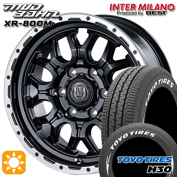 【取付対象】215/65R16 109/107R トーヨー H30 ホワイトレター インターミラノ マッドバーン XR-800M MBK/RP 16インチ 6.5J 6H139.7 サマータイヤホイールセット ｜エムオートギャラリー