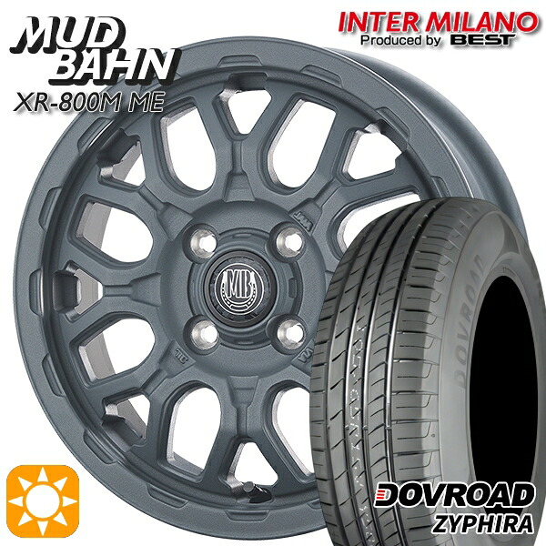 【取付対象】エブリィワゴン 165/60R14 75H DOVROAD ザイファイラ インターミラノ マッドバーン XR-800M ME チッピンググレー(CGY)14インチ 4.5J 4H100 +45 サマータイヤホイールセット |エムオートギャラリー