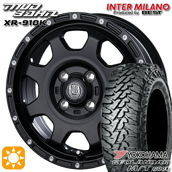 【取付対象】軽トラ 145/80R12 80/78N LT ヨコハマ ジオランダーM/T G003 インターミラノ マッドバーン XR-910K MBK/PP 12インチ 4.0J 4H100 サマータイヤホイールセット ｜エムオートギャラリー 45,360円