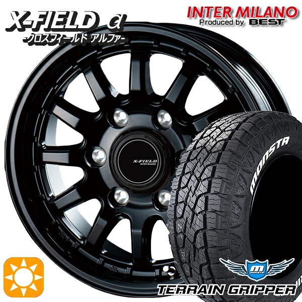 【取付対象】プラド ハイラックス 265/70R17 115T モンスタ テレーングリッパー インターミラノ クロスフィールドアルファ ブラック 17インチ 7.5J 6H139.7 +25 サマータイヤホイールセット ｜エムオートギャラリー