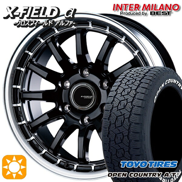 【取付対象】ランクル300 265/65R18 114H トーヨー オープンカントリーA/T3 ホワイトレター インターミラノ クロスフィールドアルファ BK/RP 18インチ 8.0J 6H139.7 +55 サマータイヤホイールセット |エムオートギャラリー