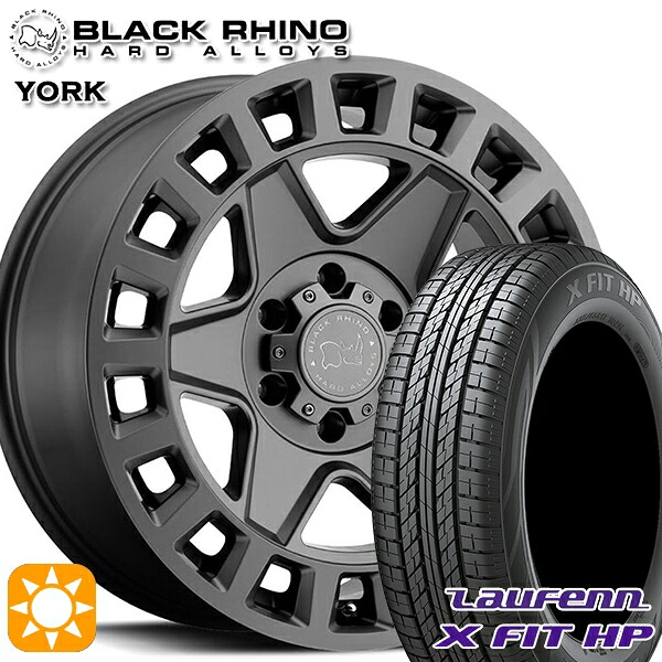 【取付対象】225/65R17 102H ラウフェン X FIT HP LA41 ブラックライノ YORK ヨーク 17インチ 8.0J 5H114.3 MATTE GUNMETAL サマータイヤホイールセット