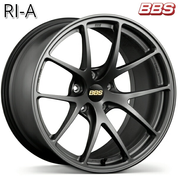 18インチ 9.0J 5H100 +45 BBS RI-A 【RI-A038】 マットグレイ(MGR) アルミホイール単品 4本(1台分)送料無料 |エムオートギャラリー