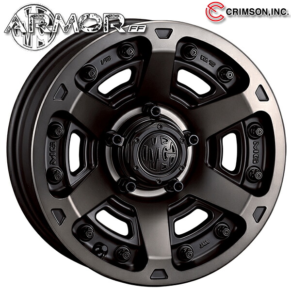 16インチ 5.5J 5H139.7 +20 CRIMSON クリムソン MGアーマー マットブラッククリア アルミホイール単品 1本 4本以上送料無料 |エムオートギャラリー