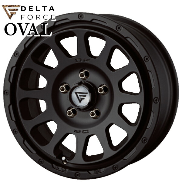 16インチ 7.0J 5H114.3 +35 デルタフォース オーバル マットブラック アルミホイール単品 1本 4本以上送料無料 |エムオートギャラリー