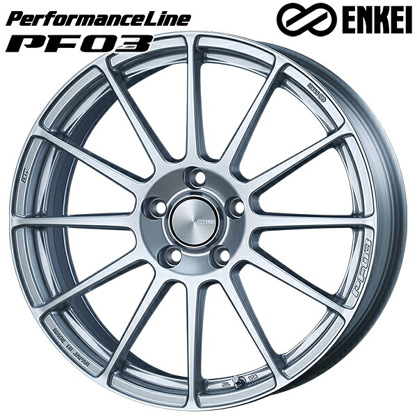 18インチ 7.0J 5H100 +48 ENKEI エンケイ パフォーマンスライン PF03 スパークルシルバー アルミホイール単品 1本 4本以上送料無料 |エムオートギャラリー