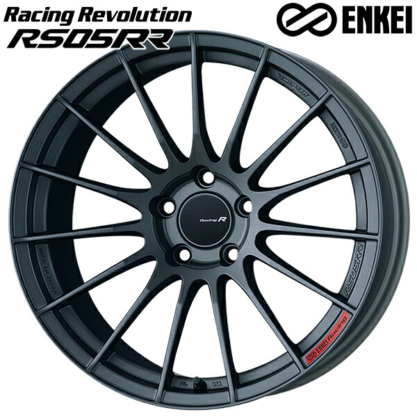18インチ 10.0J 5H114.3 +22 ENKEI エンケイ レーシングレボリューション RS05RR マットダークガンメタ アルミホイール単品 4本(1台分)送料無料
