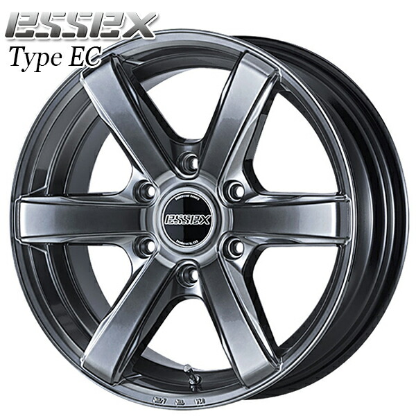 18インチ 7.5J 6H139.7 +38 ESSEX エセックス タイプ EC ハイパーグロス アルミホイール単品 4本（1台分）送料無料