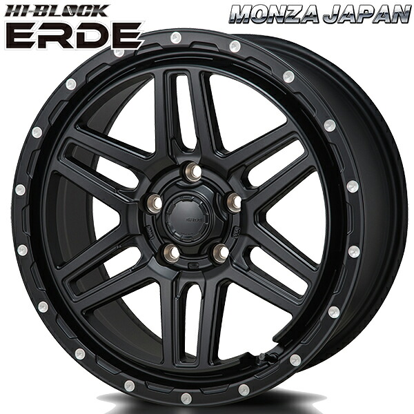 17インチ 7.5J 5H114.3 +41 MONZA モンツァ ハイブロック エルデ サテンブラックミーリング アルミホイール単品 4本（1台分） 送料無料 ｜エムオートギャラリー 67,826円
