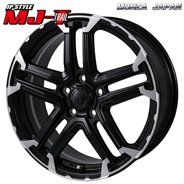 【18インチ 7.5J 5H114.3 +38】モンツァ JPスタイル MJ-T MJトレイル サテンブラックポリッシュ アルミホイール単品 4本（1台分）送料無料｜エムオートギャラリー