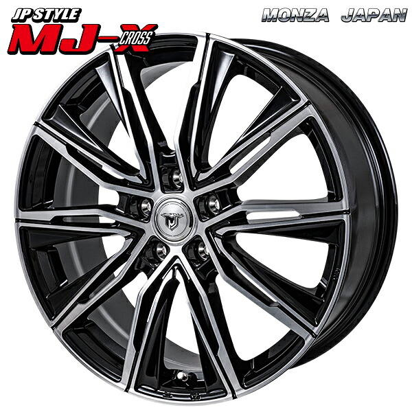 【19インチ 7.5J 5H114.3 +40】モンツァ JPスタイル MJ-X MJクロス （ブラックメタリック ポリッシュ） アルミホイール単品 1本 4本以上送料無料｜エムオートギャラリー