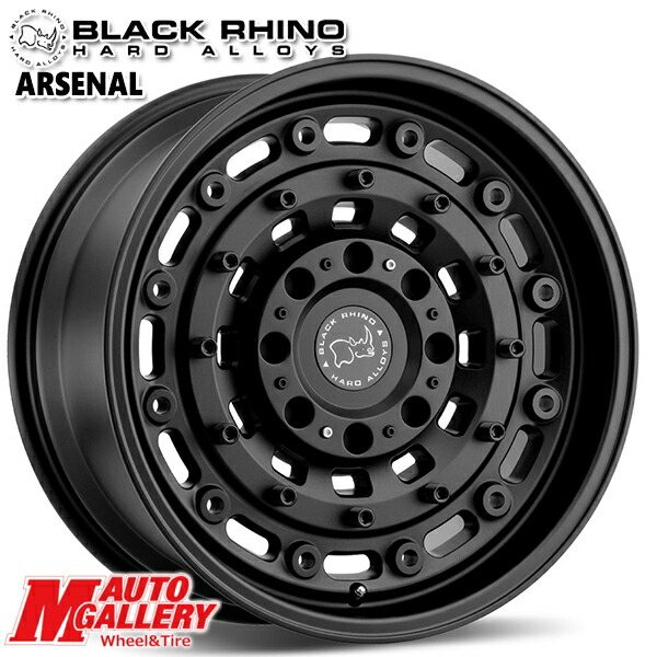 20インチ 8.5J 5H114.3/127 +30 ブラックライノ ARSENALアーセナル TEXTURED MATTE BLACK アルミホイール単品 4本（1台分）送料無料